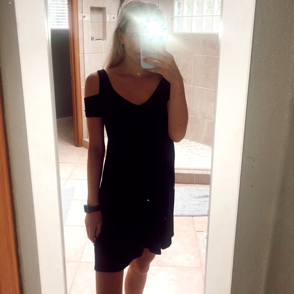 Black off the shoulder dress
